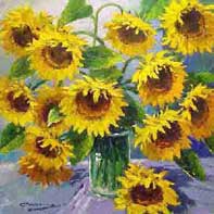 Freshly Picked Sunflowers